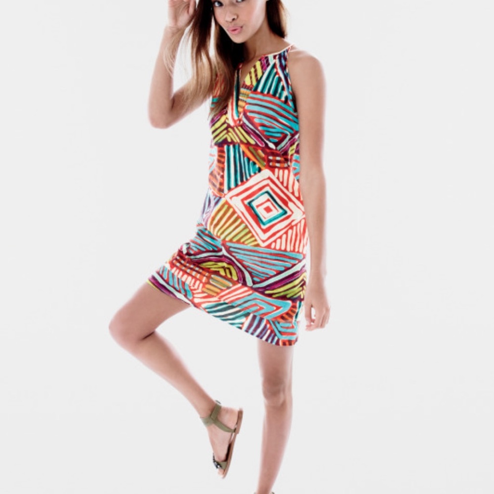 J Crew Collection Colorful Geo Shift Dress